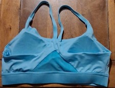 Women's Blue Sports Racerback Padded Gym Bra Size M BNIP picture
