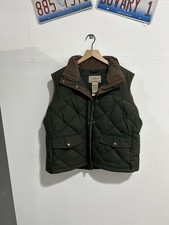 L.L. Bean Upcountry Waxed Cotton Down Women’s Vest, Large, Quilted, Heritage picture