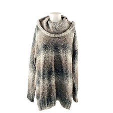 NWT Style&Co Fall Textured Sweater LARGE(12-14) Grey Combo Pullover Turtleneck picture
