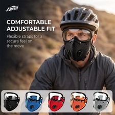 2026 Reusable Carbon Filter Dust Mask with Adjustable Goggles,with 5-LayerFilter picture