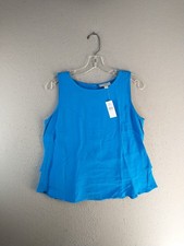 LOFT Outlet Blue Tiered Layered Sleeveless Tank Top Blouse Women's Size S NWT picture