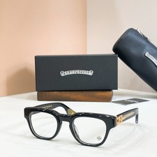 Chrome Hearts CUNTVOLUTED Square Eyeglasses Black Clear Lens 49-23-147 New Case picture
