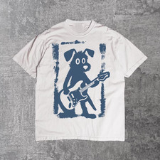 Rock Star Dog Vintage Guitar Dog Tee Music Lover Gift Retro Animal picture