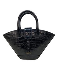 PARIS/64                    Mini Lumiere Crocodile Embossed Handbag black picture