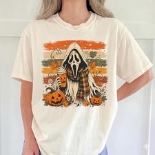Retro Vintage Spooky Ghost Halloween Haunted Comfort Tee picture