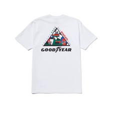 HUF x Goodyear Grand Prix Triple Triangle White Tee Size medium picture