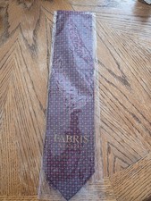 VTG Fabris Venezia Necktie Red Silk Medallion Geometric Made in Italy Mens OS picture