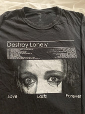 2022 Destroy Lonely Tour Merch “Love Last Forever” black T shirt Reprint picture