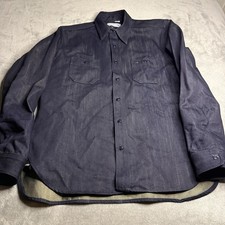 EUC Gustin #182 Gold Fire Workshirt Raw Selvedge Denim Men XL USA Shacket Shirt picture