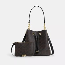 Coach Roan Bucket Bag Signature Canvas CBH07 Dark Brown picture