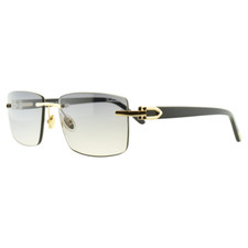 NEW PAUL VOSHERONT PV622S C1 23KGP Handmade Gold Rectangle Rimless Sunglasses picture