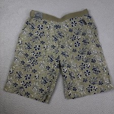 Vintage Jimmyz Mens Shorts 34 Khaki Navy Floral Belted Surf Skate 80s 90s picture