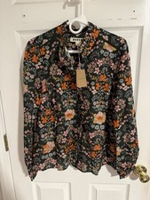 Boden Helena Floral Button-Front Blouse Top | UK 12 / US 8 | New With Tags picture