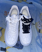 Nike Air Force 1 Low Top White Men's Sneakers Lace-Up US 8 Black/White picture