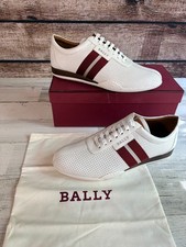 Bally Frenz Perforated Leather Sneakers Size 12.5 D US picture