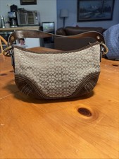 Vintage Coach Soho Signature Hobo Shoulder Bag Brown Suede Leather Y2K 2154 picture