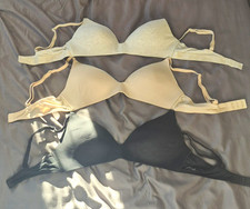 Used lot of 3 PINK brand bras. Black, Nude, Gray picture