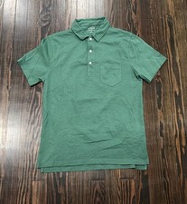 J. Crew Garment Dyed Polo Shirt Men’s Medium Green Cotton NEW picture