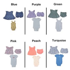 Carter's Baby Girls 3-Piece Cotton Snug Fit Outfit Set picture