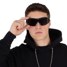 Versace Dark Grey Shield Unisex Sunglasses VE4475 536087 142 VE4475 536087 142 picture