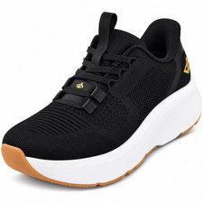Women's Wide Toe Box Walking Shoes Slip On Arch Support Athletic Running Sneaker picture