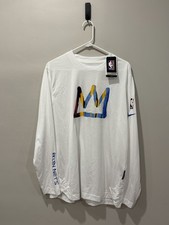 Nike NBA Brooklyn Nets Jean-Michel Basuiat City Ed. LS Shirt DN8487-100, Men’s L picture