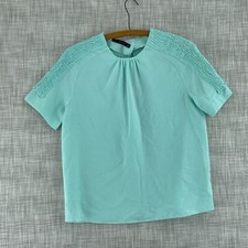 Zara keyhole back Top Womens L blue 0484 picture
