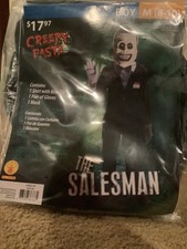 Boys Creepy Pasta The Salesman Shirt & Bow Tie Halloween Costume M 8-10 picture