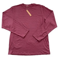 NWT Skims Boyfriend Long Sleeve T-Shirt Beet Sz M picture