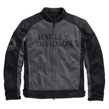 Harley Davidson Men's WILLIE G SKULL Mesh Motorcycle Riding Jacket Biker Jacket picture
