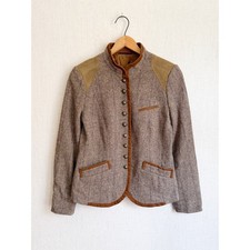 Schneiders Salzburg Herringbone Wool Jacket Teba Equestrian Brown Purple M picture