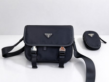 Prada 2-in-1 Nylon Messenger Bag Crossbody Shoulder Bag 20x17cm picture