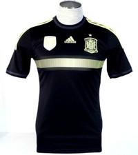 Adidas ClimaCool Spain 2014 World Cup Black & Neon Away Football Jersey Mens NWT picture