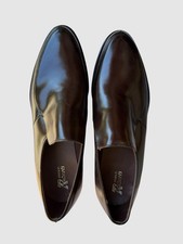 Vintage John C Roberts Brown Leather Slip On Dress Shoes Mens 11 NOS E88 picture