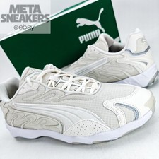 Puma US 9 Men's Warm White Grey Racer Lifestyle 00's Retro Inhale 403275 01 NIB picture