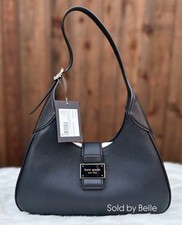 NWT Kate Spade Nouveau Small Shoulder Bag Black Leather Purse Shoulder Bag picture