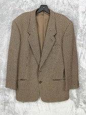 VTG Giorgio Armani Le Collezioni Mens 40 Houndstooth Wool Cashmere Blazer READ picture