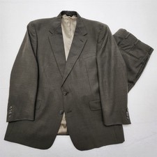 Vtg Austin Reed USA 46R 38x30 Olive Green 100% Wool 2Btn Mens Jacket Pants Suit picture