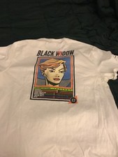Deadstock Champion Marvel Black Widow Double-Sided Graphic Tee White Men’s Md. picture