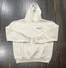 White Fox Hoodie Men’s Large Cream Cotton  picture