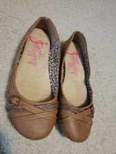 Jellypop Jacinda Size 6.5 Brown/Nude Flats For Women picture