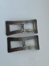 Set of 2 Sterling Silver Shoe Buckles By MD picture