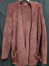 Barefoot Dreams Cozychic So-Cal Cardigan Sweater Sz Xl Dusty Rose  picture