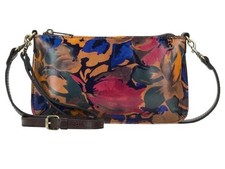 Patricia Nash Laurina Leather Crossbody Bag with Wristlet Strap-Fall Floral-NWOT picture