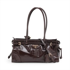 Prada Bonny Medium Leather 2 Way Shoulder Bag Brown picture
