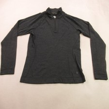 Smartwool Women's Merino 250 Base Layer 1/4 Zip Activewear Top Charcoal Gray M picture