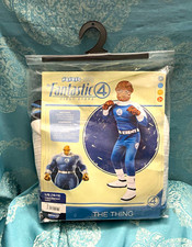 Jazwares Marvel Fantastic 4 The Thing Padded Jumpsuit Costume Blue/White 10-12 picture
