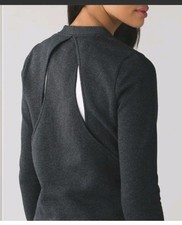 Lululemon &go Endeavor Long Sleeve Dark Gray Size 6 Pullover Sweatshirt picture