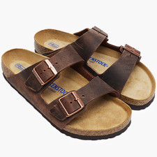 Birkenstock Arizona Oiled Leather Habana Soft Footbed Sandals Men's Shoes picture