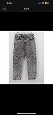 Vtg 80s 90s Levis 505 0286 XX Denim Jeans Mens USA Acid Wash Black 32x30 picture